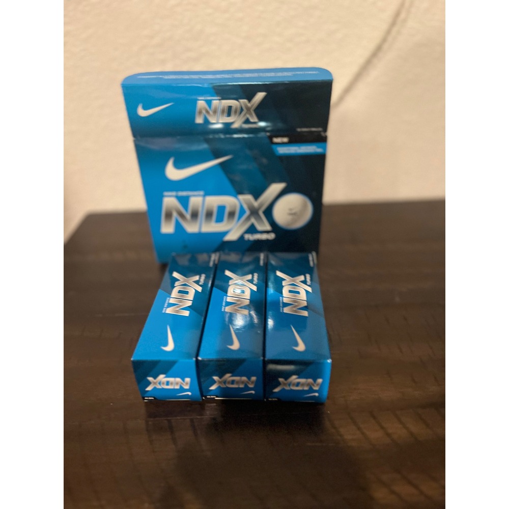 Nike NDX Turbo Golf Balls 9 Count Deadstock NWT 3 Sealed Sleeves Blue White